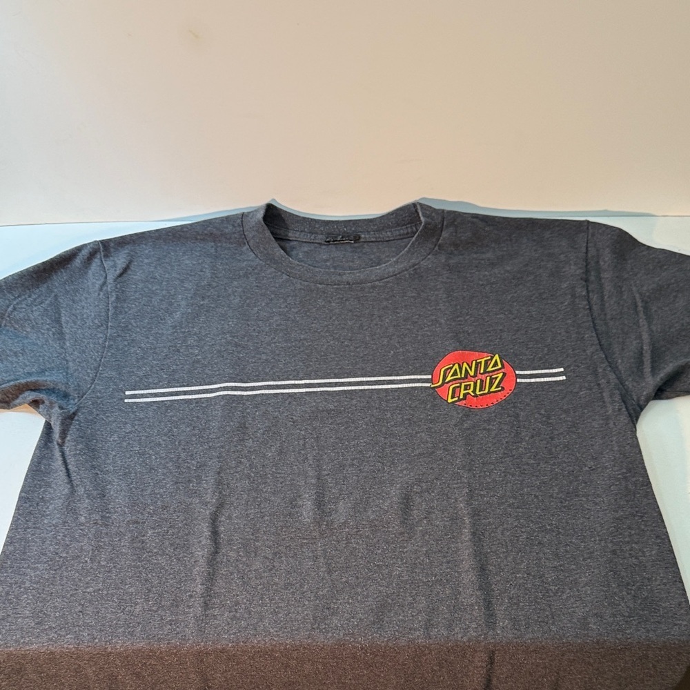 Santa Cruz Skateboards Charcoal Tee with Logo